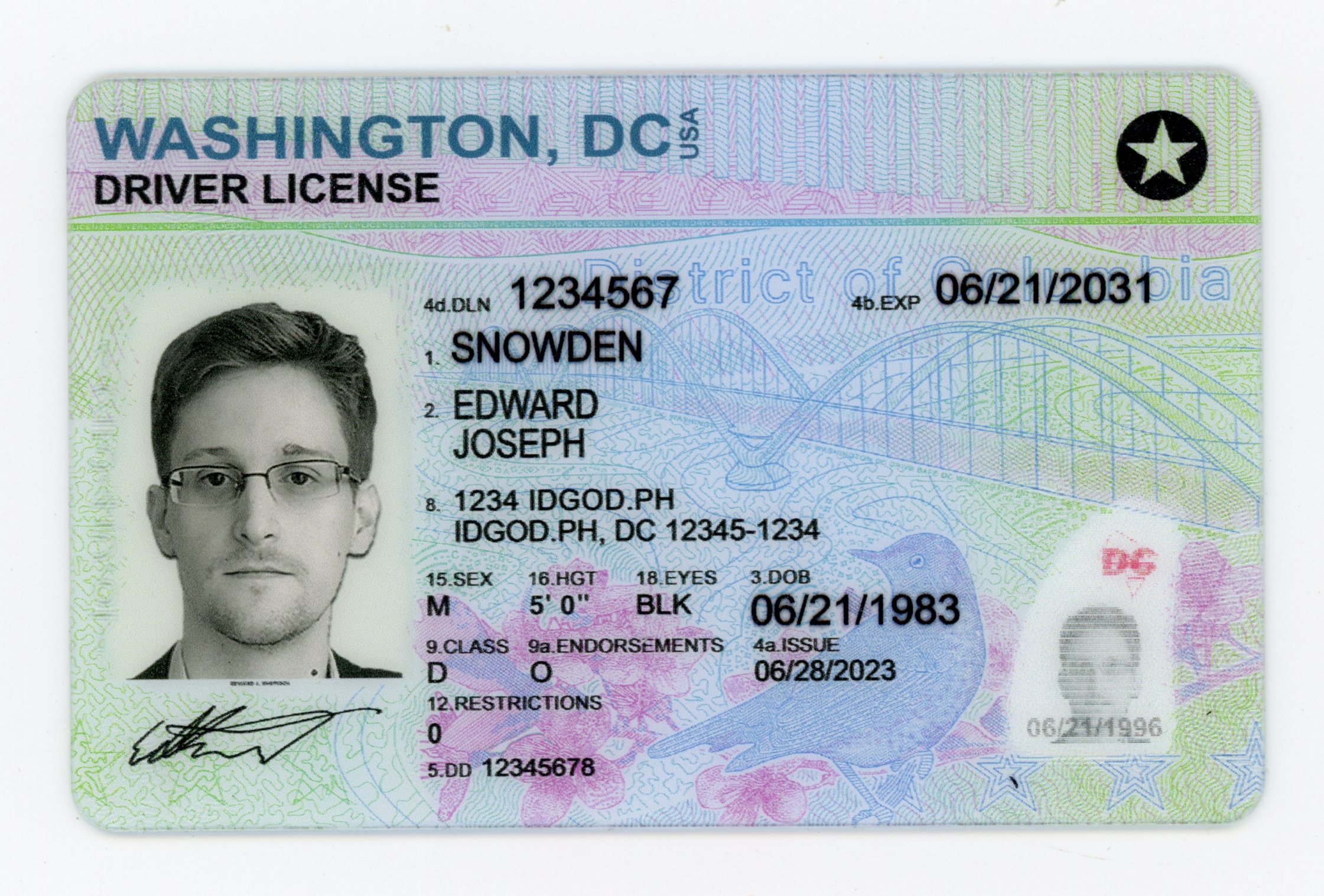District of Columbia Fake ID