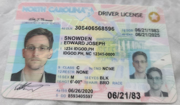 North Carolina Polycarbonate Fake ID with Security Features